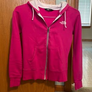 The North Face Pink zipper hoodie